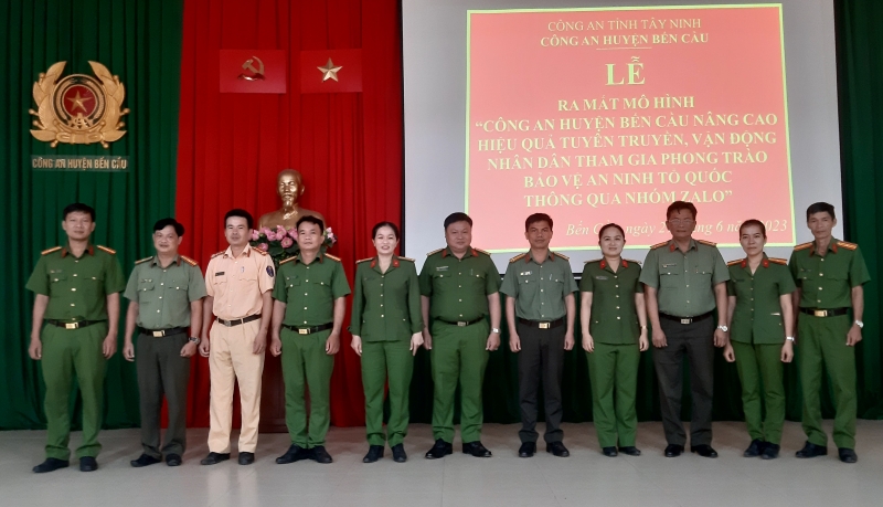 Công an huyện Bến Cầu: Ra mắt mô hình vận động nhân dân tham gia phong trào bảo vệ an ninh Tổ quốc qua nhóm Zalo