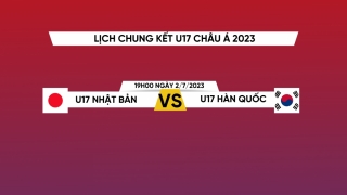 Lịch thi đấu chung kết U17 châu Á 2023: U17 Nhật Bản đại chiến U17 Hàn Quốc