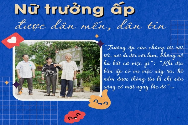 Nữ trưởng ấp được dân mến, dân tin