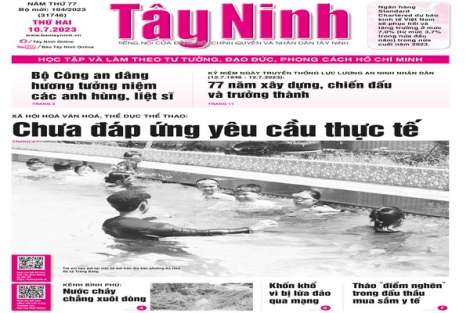 Điểm báo in Tây Ninh ngày 10.07.2023