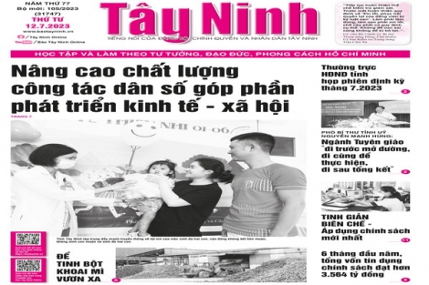 Điểm báo in Tây Ninh ngày 12.07.2023