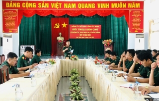 Bộ CHQS tỉnh: Đối thoại dân chủ với Đảng uỷ, Ban CHQS thị xã Hoà Thành