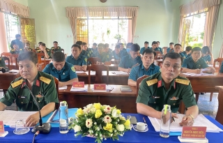 Ban CHQS huyện Tân Biên: Rút kinh nghiệm xây dựng điểm về huấn luyện