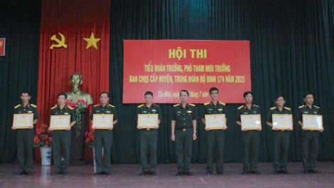 Bế mạc hội thi tiểu đoàn trưởng, phó tham mưu trưởng