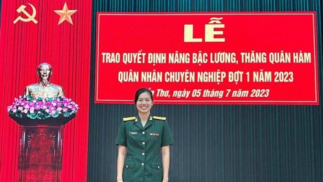 Ánh Viên trở thành Trung tá Quân nhân chuyên nghiệp trẻ nhất Việt Nam