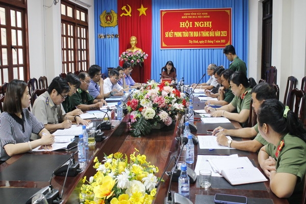 Tây Ninh: Khối thi đua Nội chính tỉnh sơ kết công tác 6 tháng đầu năm 2023