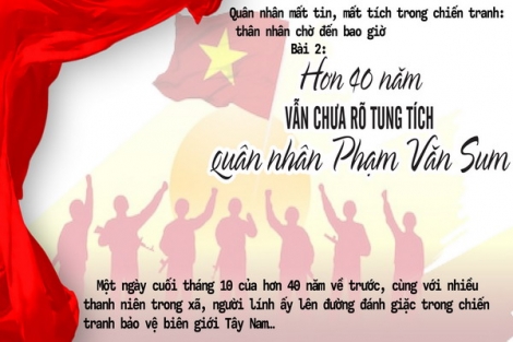 Bài 2: Hơn 40 năm vẫn chưa rõ tung tích quân nhân Phạm Văn Sum