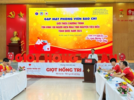 Tôn vinh người hiến máu tiêu biểu toàn quốc năm 2023