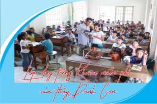 Lớp dạy tiếng Khmer miễn phí của thầy Danh Con