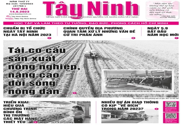 Điểm báo in Tây Ninh ngày 14.08.2023