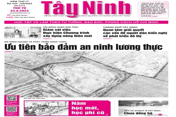 Điểm báo in Tây Ninh ngày 23.08.2023