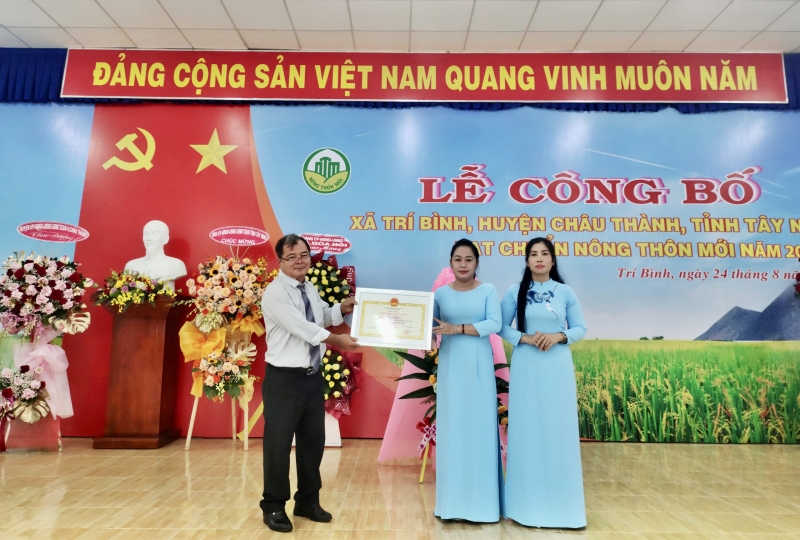 Châu Thành: Công nhận xã Trí Bình đạt chuẩn nông thôn mới