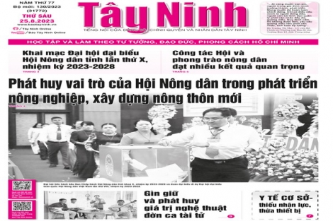 Điểm báo in Tây Ninh ngày 25.8.2023
