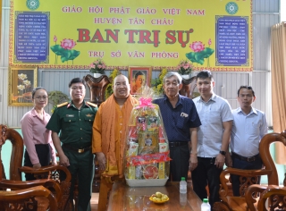 Lãnh đạo huyện Tân Châu: Thăm chúc mừng các cơ sở Phật giáo nhân dịp lễ Vu Lan năm 2023