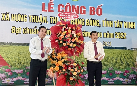 Thị xã Trảng Bàng: Công bố xã Hưng Thuận đạt chuẩn nông thôn mới nâng cao