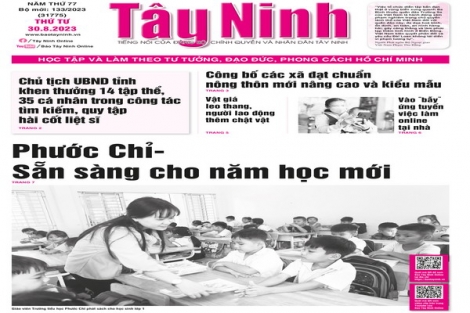 Điểm báo in Tây Ninh ngày 30.8.2023