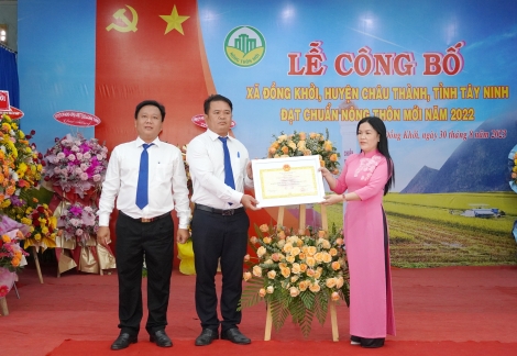 Xã Đồng Khởi (huyện Châu Thành) đạt chuẩn nông thôn mới