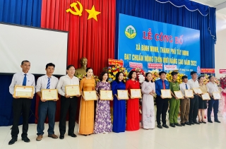 Xã Bình Minh, thành phố Tây Ninh đạt chuẩn nông thôn mới nâng cao năm 2022