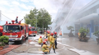 Gò Dầu: Thực tập chữa cháy và cứu nạn, cứu hộ tại Trung tâm Y tế huyện