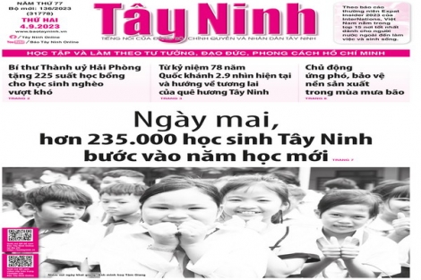 Điểm báo in Tây Ninh ngày 04.9.2023