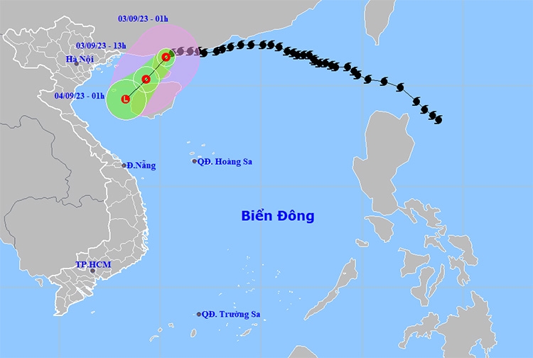 Thời tiết ngày 3/9: Bão số 3 suy yếu thành áp thấp nhiệt đới, Nam Tây Nguyên và Nam Bộ có mưa