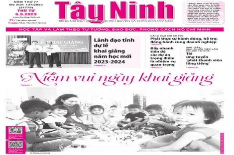 Điểm báo in Tây Ninh ngày 06.9.2023