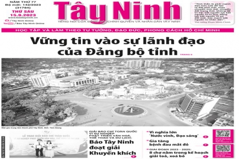 Điểm báo in Tây Ninh ngày 15.9.2023