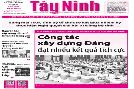 Điểm báo in Tây Ninh ngày 18.9.2023