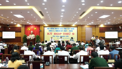 Khai mạc kỳ họp thứ 9 HĐND tỉnh khoá X, nhiệm kỳ 2021-2026 (kỳ họp chuyên đề)