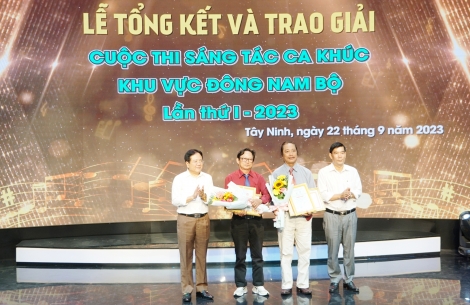 12 tác giả đạt giải Cuộc thi sáng tác ca khúc khu vực Đông Nam bộ lần thứ I năm 2023