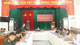 Ban Chỉ đạo khu vực phòng thủ tỉnh kiểm tra tại huyện Gò Dầu