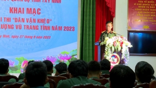 Bộ CHQS tỉnh: Khai mạc hội thi “Dân vận khéo” trong LLVT tỉnh năm 2023
