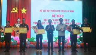 Ban CHQS thành phố Tây Ninh đạt giải nhất hội thi “Dân vận khéo”