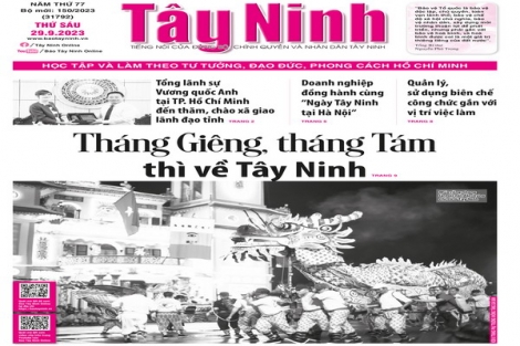 Điểm báo in Tây Ninh ngày 29.9.2023
