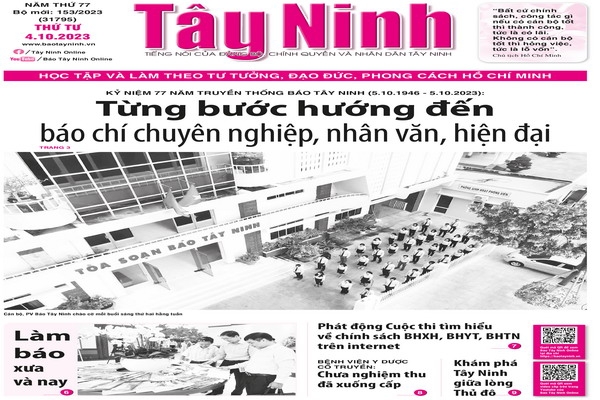 Điểm báo in Tây Ninh ngày 04.10.2023