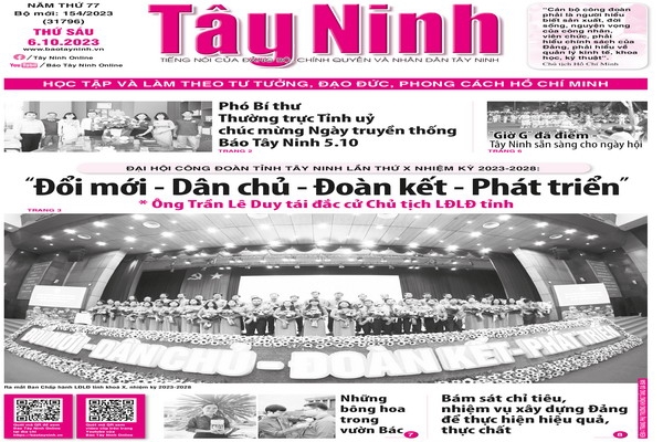 Điểm báo in Tây Ninh ngày 06.10.2023