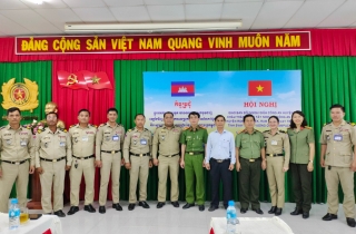 Công an Châu Thành: Giao ban đối ngoại với Công an các huyện giáp biên Campuchia