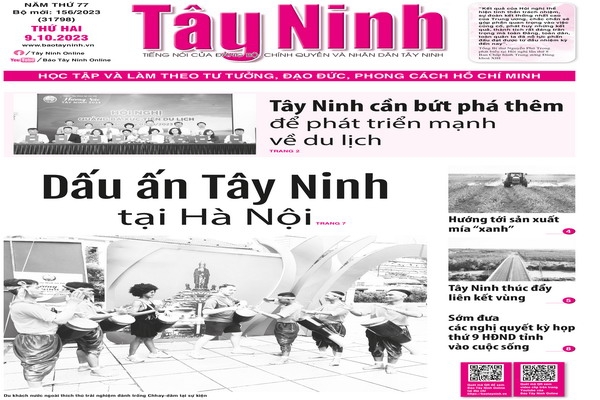 Điểm báo in Tây Ninh ngày 09.10.2023