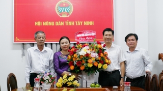 Phó Bí thư Tỉnh uỷ Nguyễn Mạnh Hùng thăm, chúc mừng Hội Nông dân tỉnh
