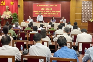 Công ty Điện lực Tây Ninh tham gia cùng Đoàn đại biểu Quốc hội tỉnh tiếp xúc cử tri trước kỳ họp thứ 6, Quốc hội khóa XV