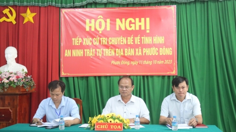 Gò Dầu: Tiếp xúc cử tri chuyên đề về tình hình an ninh trật tự năm 2023