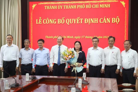 Bà Lê Thị Thanh Thúy giữ chức Phó Chánh Văn phòng Thành ủy TP.HCM