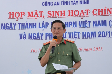 Công an tỉnh Tây Ninh tổ chức các hoạt động chào mừng Ngày Phụ nữ Việt Nam 20.10