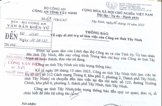 Thay đổi trụ sở làm việc Công an tỉnh Tây Ninh