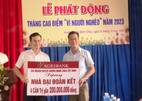 Huyện Dương Minh Châu: Phát động tháng cao điểm “Vì người nghèo” năm 2023