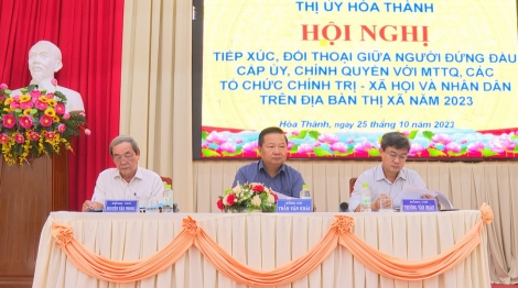 Hoà Thành: Đối thoại giữa người đứng đầu cấp uỷ, chính quyền với nhân dân