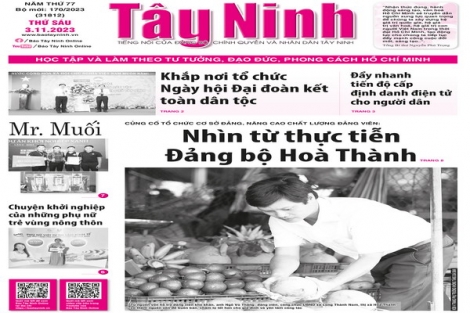 Điểm báo in Tây Ninh ngày 03.11.2023