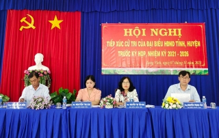Đại biểu HĐND tỉnh, huyện tiếp xúc cử tri xã Long Vĩnh và Ninh Điền