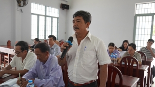 Các đại biểu HĐND tỉnh, huyện tiếp xúc cử tri tại huyện Châu Thành