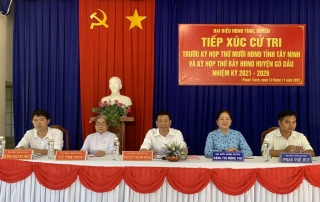 Phó Bí thư Tỉnh uỷ Nguyễn Mạnh Hùng tiếp xúc cử tri xã Phước Trạch, huyện Gò Dầu